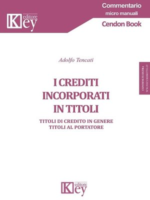 cover image of I crediti incorporati in titoli